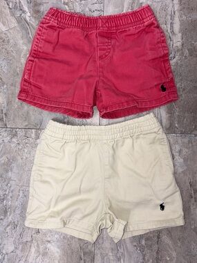 Ralph Lauren Red Cotton Pull-On Shorts